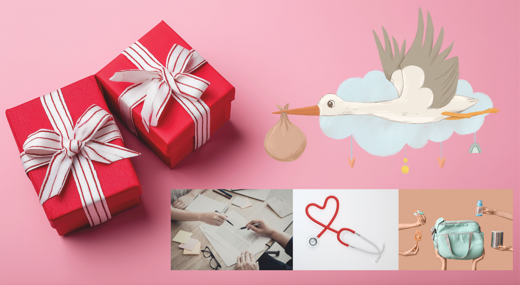 Vorbereitungen in der Schwangerschaft - Behörden,Kliniktasche,Hebamme